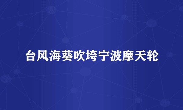 台风海葵吹垮宁波摩天轮