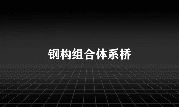 钢构组合体系桥