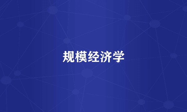 规模经济学