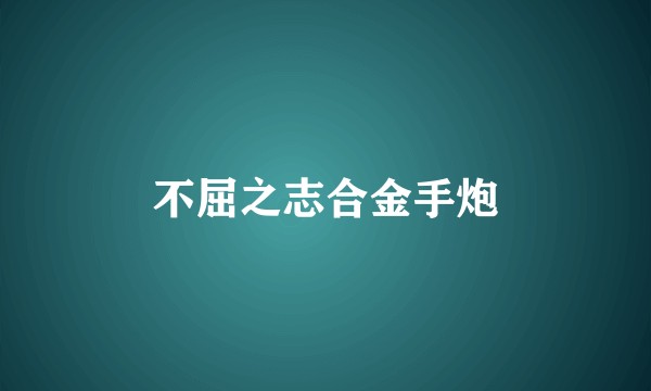 不屈之志合金手炮