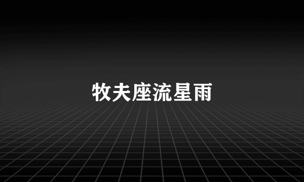 牧夫座流星雨