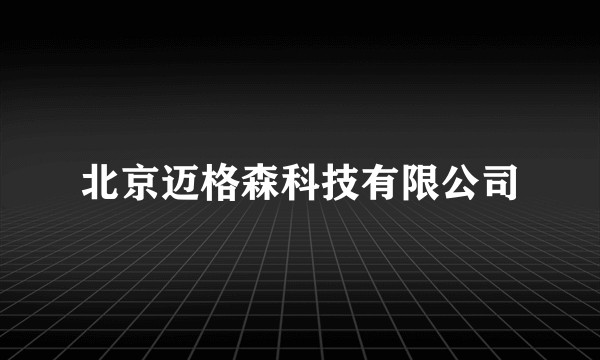 北京迈格森科技有限公司