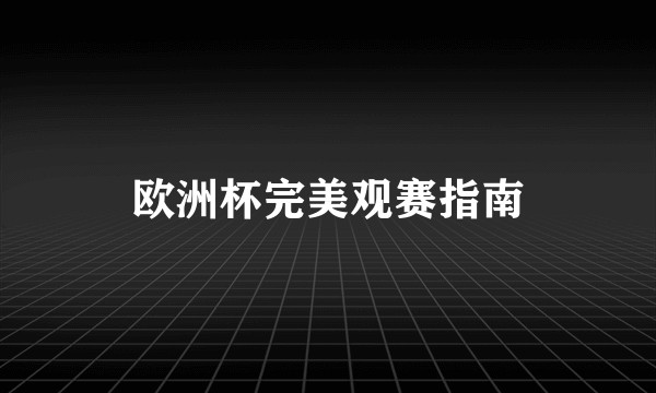 欧洲杯完美观赛指南