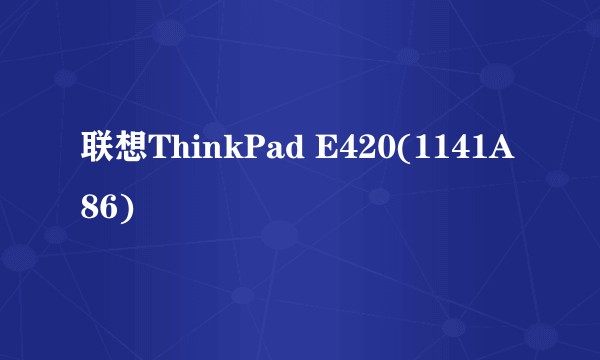 联想ThinkPad E420(1141A86)