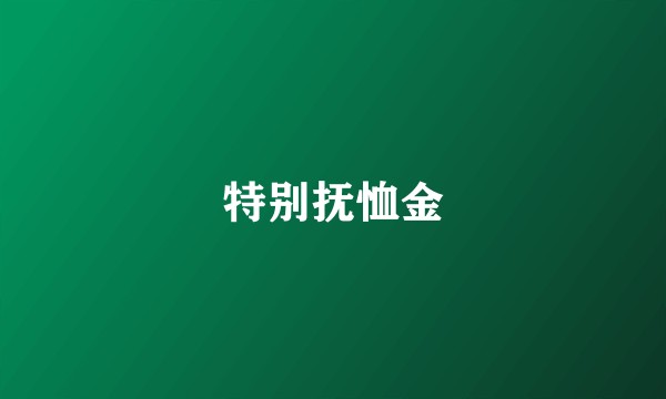 特别抚恤金