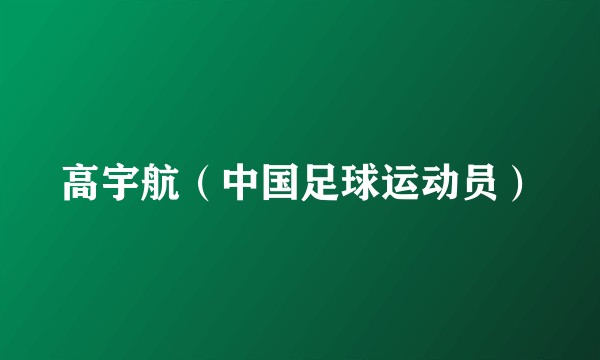 高宇航（中国足球运动员）