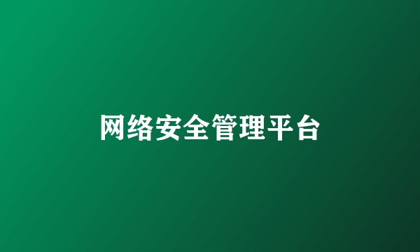 网络安全管理平台