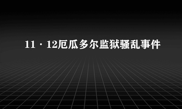 11·12厄瓜多尔监狱骚乱事件