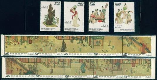汉宫春晓图古画邮票