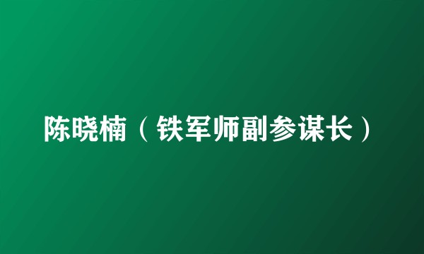 陈晓楠（铁军师副参谋长）
