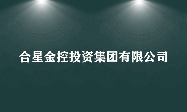 合星金控投资集团有限公司