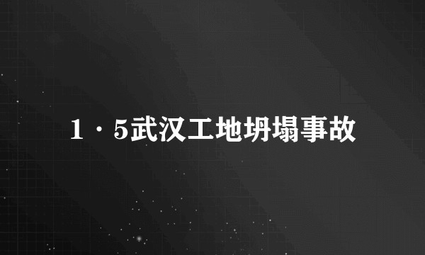 1·5武汉工地坍塌事故