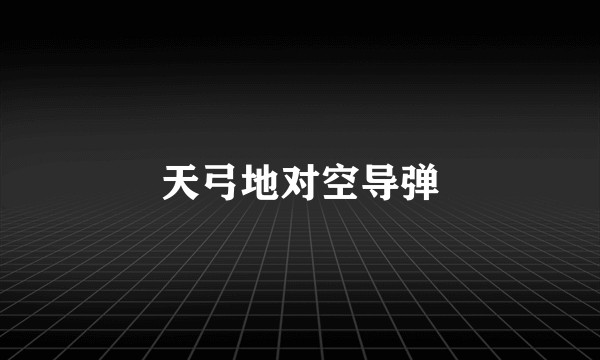 天弓地对空导弹