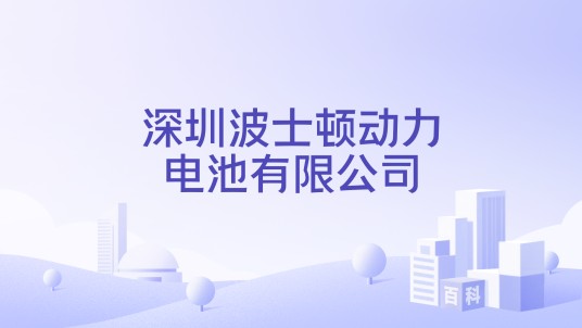 深圳波士顿动力电池有限公司