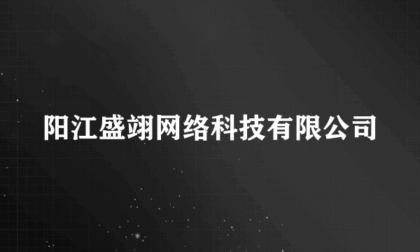 阳江盛翊网络科技有限公司
