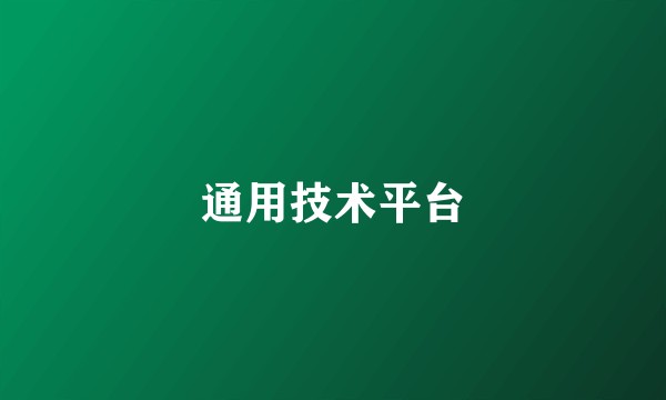 通用技术平台