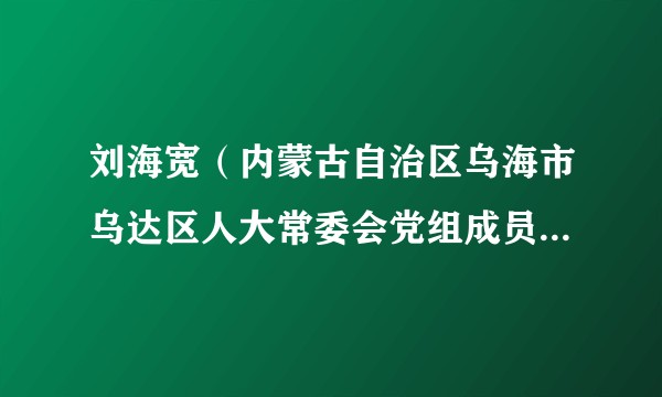 刘海宽（内蒙古自治区乌海市乌达区人大常委会党组成员、副主任）