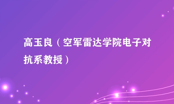高玉良（空军雷达学院电子对抗系教授）