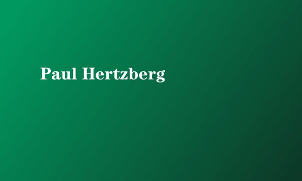 Paul Hertzberg