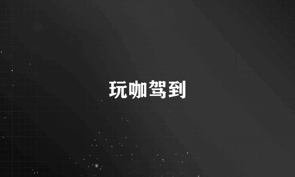 玩咖驾到