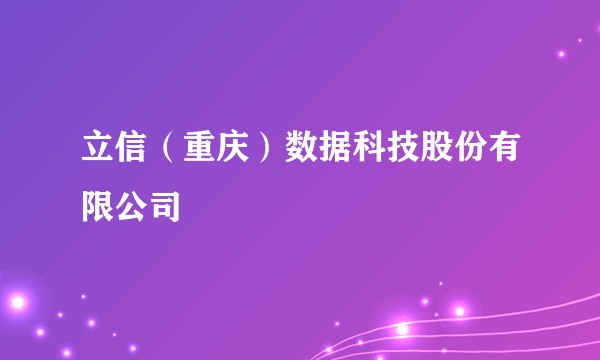 立信(重庆)数据科技股份有限公司