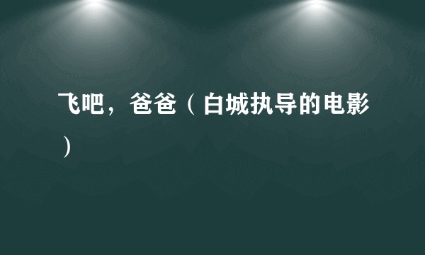 飞吧，爸爸（白城执导的电影）