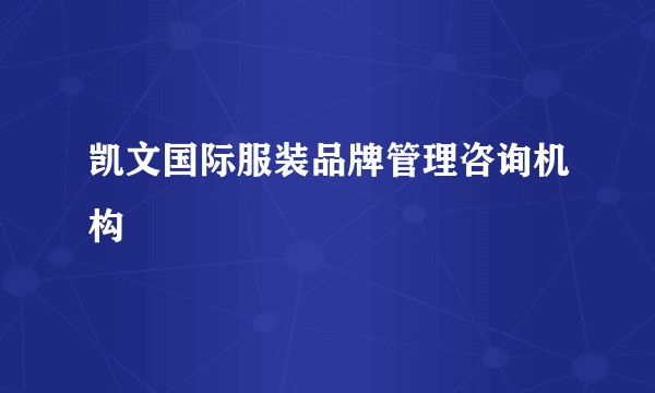 凯文国际服装品牌管理咨询机构