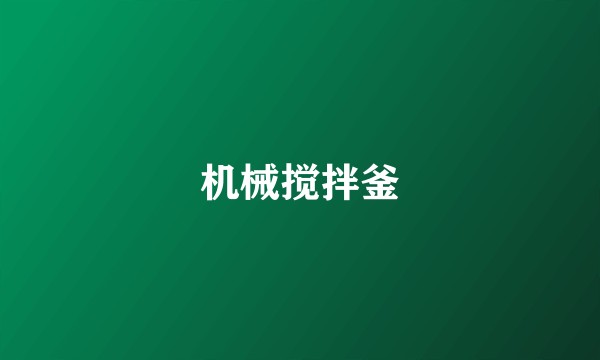机械搅拌釜