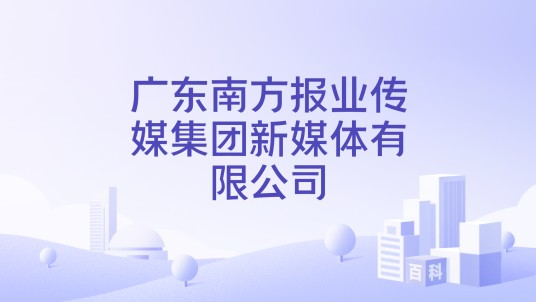 广东南方报业传媒集团新媒体有限公司