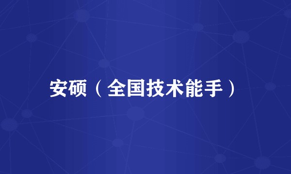 安硕（全国技术能手）