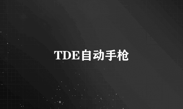 TDE自动手枪