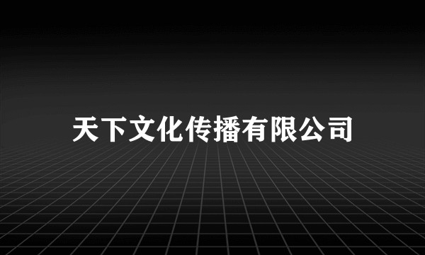 天下文化传播有限公司