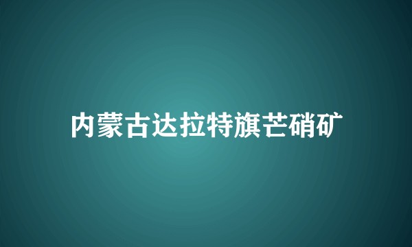 内蒙古达拉特旗芒硝矿