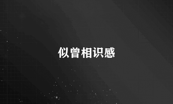 似曾相识感