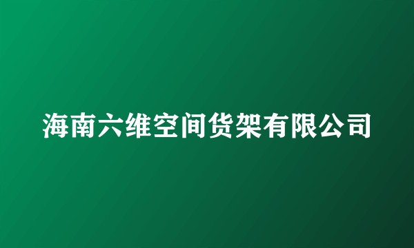 海南六维空间货架有限公司