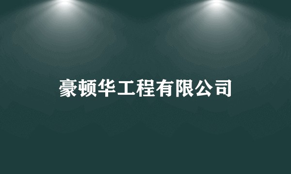豪顿华工程有限公司