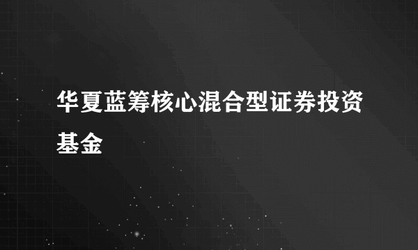 华夏蓝筹核心混合型证券投资基金