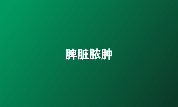 脾脏脓肿