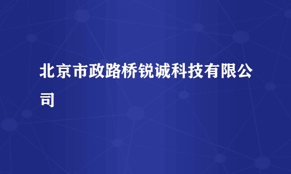 北京市政路桥锐诚科技有限公司
