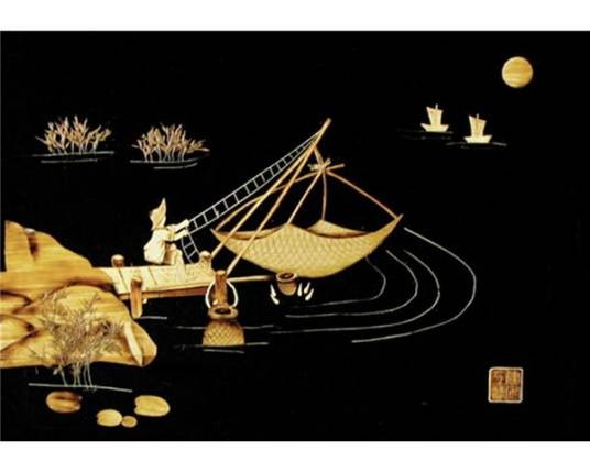 苇编工艺画