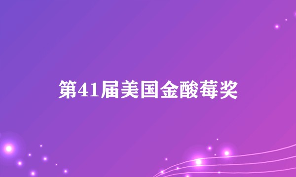 第41届美国金酸莓奖