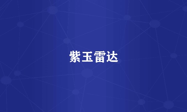 紫玉雷达