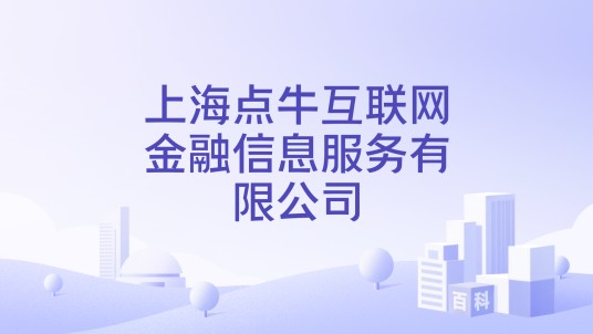 上海点牛互联网金融信息服务有限公司