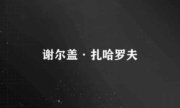 谢尔盖·扎哈罗夫