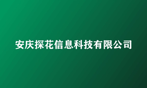 安庆探花信息科技有限公司