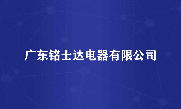 广东铭士达电器有限公司