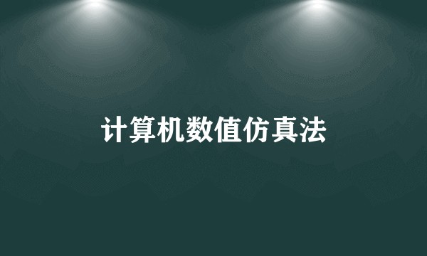 计算机数值仿真法