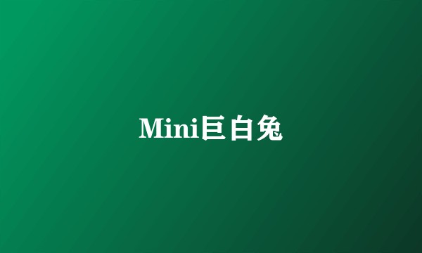Mini巨白兔