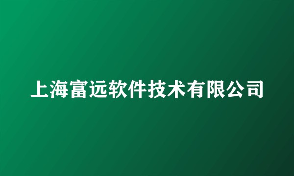 上海富远软件技术有限公司