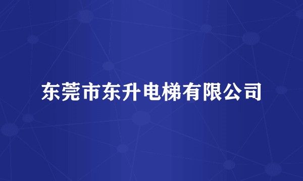东莞市东升电梯有限公司
